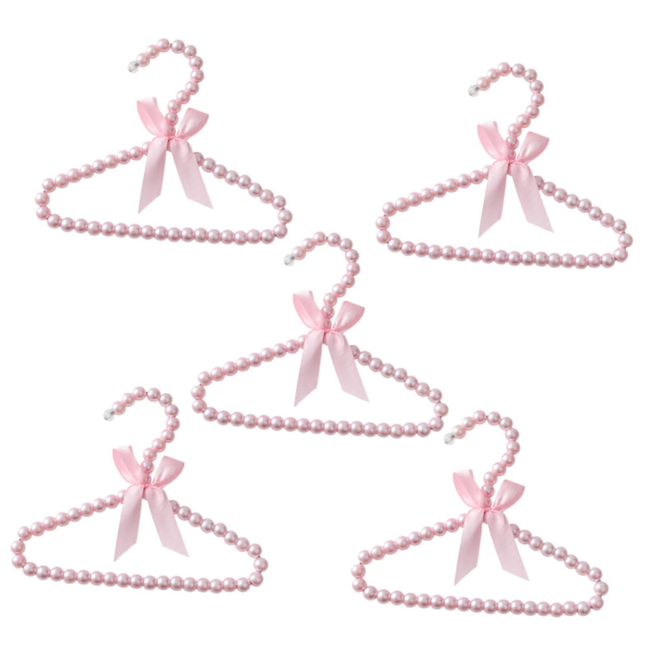 Cintres pour vêtements de bébé rose lot de 5 en plastique antidérapants pour la penderie