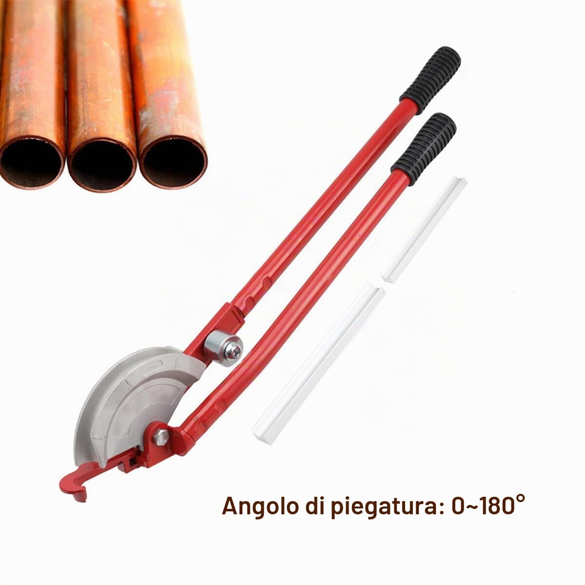 2 in 1 Curvatubi Manuale A 180 Gradi, Piegatubi Manuale per Tubi in Rame e Tubi in Alluminio da 15 mm e 22 mm, per Riparazione di Sistema di Condizionamento