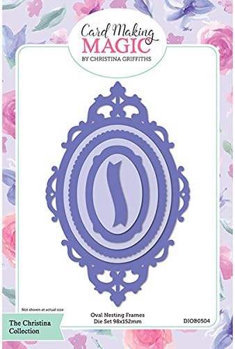 Card Making Magic Die Set Nesting Frames Oval Set of 7 by Christina Griffiths