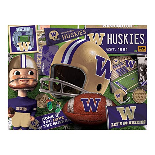 Image of YouTheFan NCAA Washington Huskies Retro Series Puzzle - 500 Pieces, Large