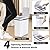 3 Pack Bathroom Trash Can with Lid, 2.5 Gallon Small Slim Trashcan, Automatic Trash Can Touchless, Motion Sensor Waterproof Plastic Trash Bin for Bedroom Kitchen Office Living Room (Black+Gray+White)