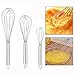 OFKPO Set di Frusta in Acciaio Inox - 3pcs Utensile di Miscelazione per Uova, Latte, Creme o Salse (8“ + 10“ + 12“)