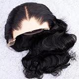 Lagos M Shaped Human Hair Body Wave Real 360 Full Lace Frontal Wigs New Trend Lagos Hairline Loose Wave Glueless Wigs with Bleached Knots Transparent Lace 360 Wig For Woman 180% Density 20Inch