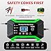 TEISQI Car Battery Charger, 12V 6A Smart Battery Trickle Charger Automotive 12V Battery Maintainer Desulfator with Temperature Compensation for Car Motorcycle Mower Marine Lead Acid Batteries (Green)