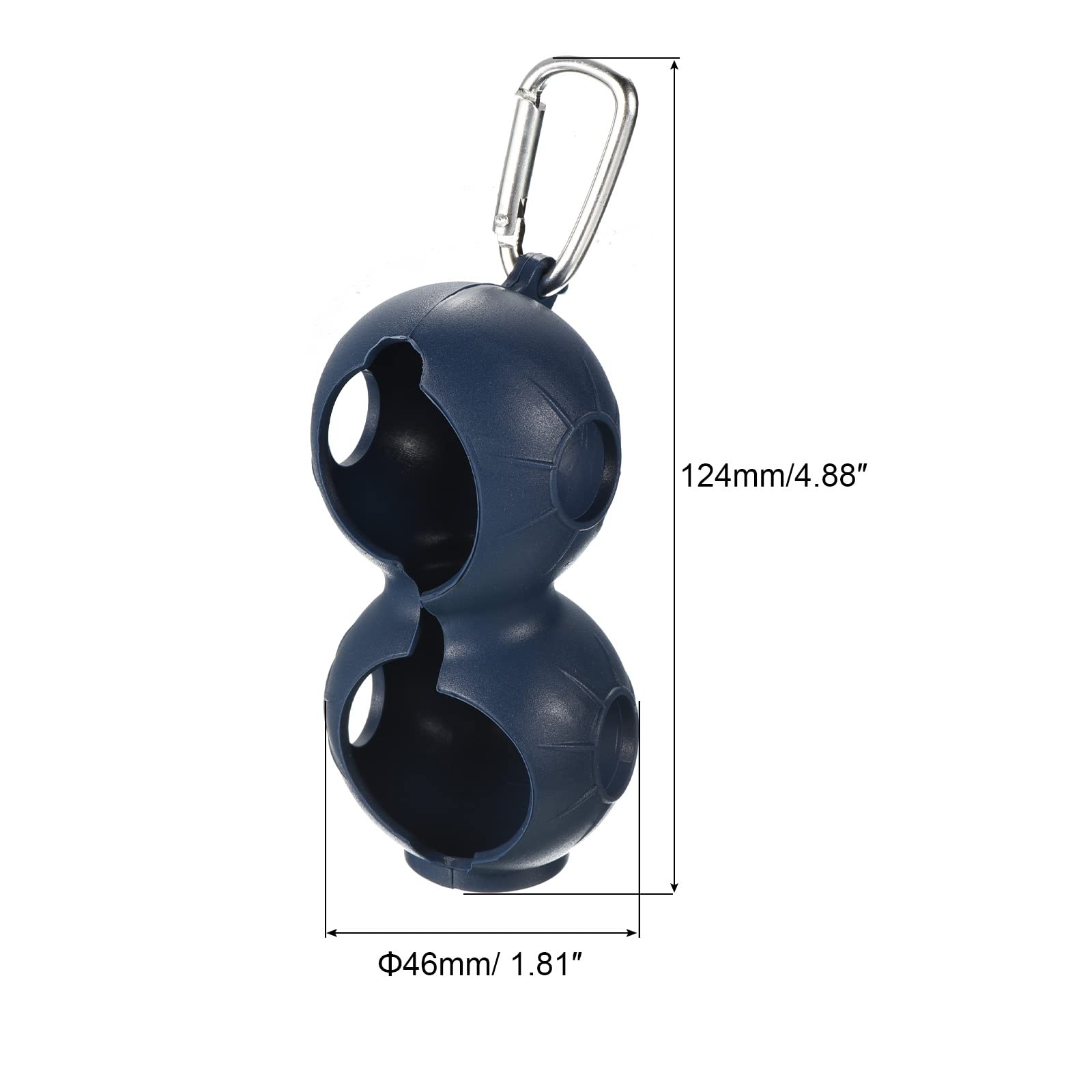 PATIKIL Golf Ball Holder, 1 Pack Silicone Balls Carrier Protective Portable Sleeve with Buckle for Golf Bag Belt Blue - Image 2