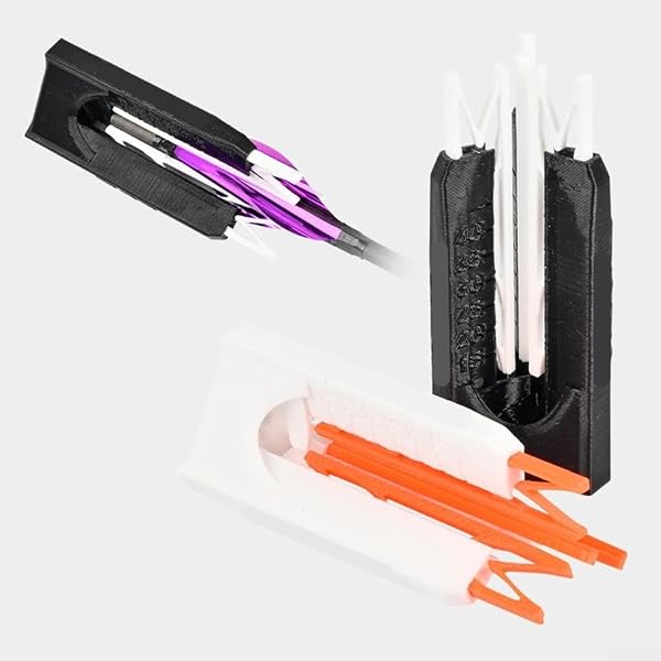 Fletching Tool Fletching Tool avec échelle pour arbres de 3,2 à 4,2 mm et étui de rangement intégré pour l'organisation (orange) - 5