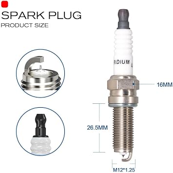 TORCH LDK7RTIP-8 Iridium Platinum Spark Plug Replace for NGK ILKR7B8 LKR7BI8 Spark Plug,Fit for Kia Soul Base L4 1.6L,2010-2011 OEM, ea