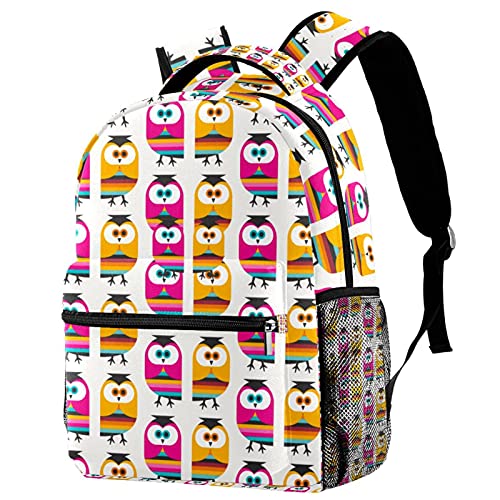 Sac à dos d'école multicolore pour homme et femme au motif plume de paon style décontracté