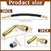 Zelphvt 2 Pcs Tire Valve Extension 8.25 Inch Flexible Tire Valve Extender with 2 Pcs 90 Degree Tyre Valves Extension Adaptor for Cars Truck Motorcycle Bike