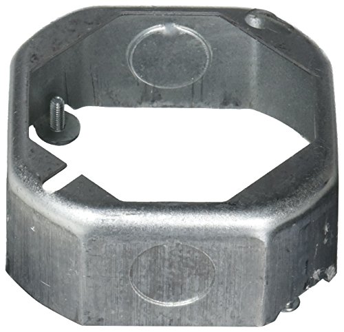 Hubbell Raco 4 in. Octagon Extension Ring, Drawn, 1-1/2 in. Deep, Two 1/2 & Two 3/4 in. KO's (130)