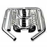 Universal Turbo Intercooler Aluminum Pipe Piping and Silicone Hose Kit with Stainless Steel T-Clamps (2.5inch, Black)