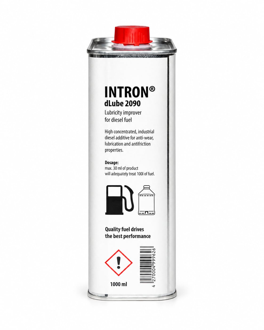 INTRON dLube 2090 Professional Diesel Additive 1000 ml | Refinery Quality | 100% Active Principle Without Solvents | Industrial Standard for Injection Pumps | HFRR Tested | Made in Europe