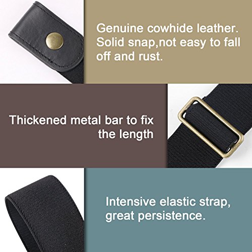 Image of WERFORU No Buckle Show Belt for Men Buckle Free Stretch Belt for Jeans Pants 1.38 Inches Wide Father's Day Gift