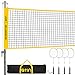 A11N Outdoor Badminton Set - Includes Anti-Sag Net, 4 Rackets, 2 Shuttlecocks, and Carrying Bag - for Backyard, Beach, and Park