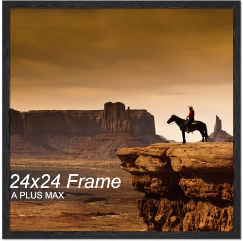 A PLUS MAX 24x24 Picture Frame Black Light Weight Wall Mount