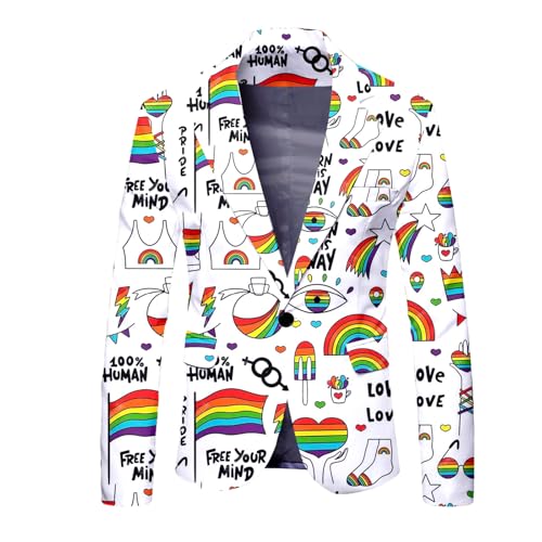 Costume de fête arc-en-ciel pour homme idéal pour le mois de la fierté pride