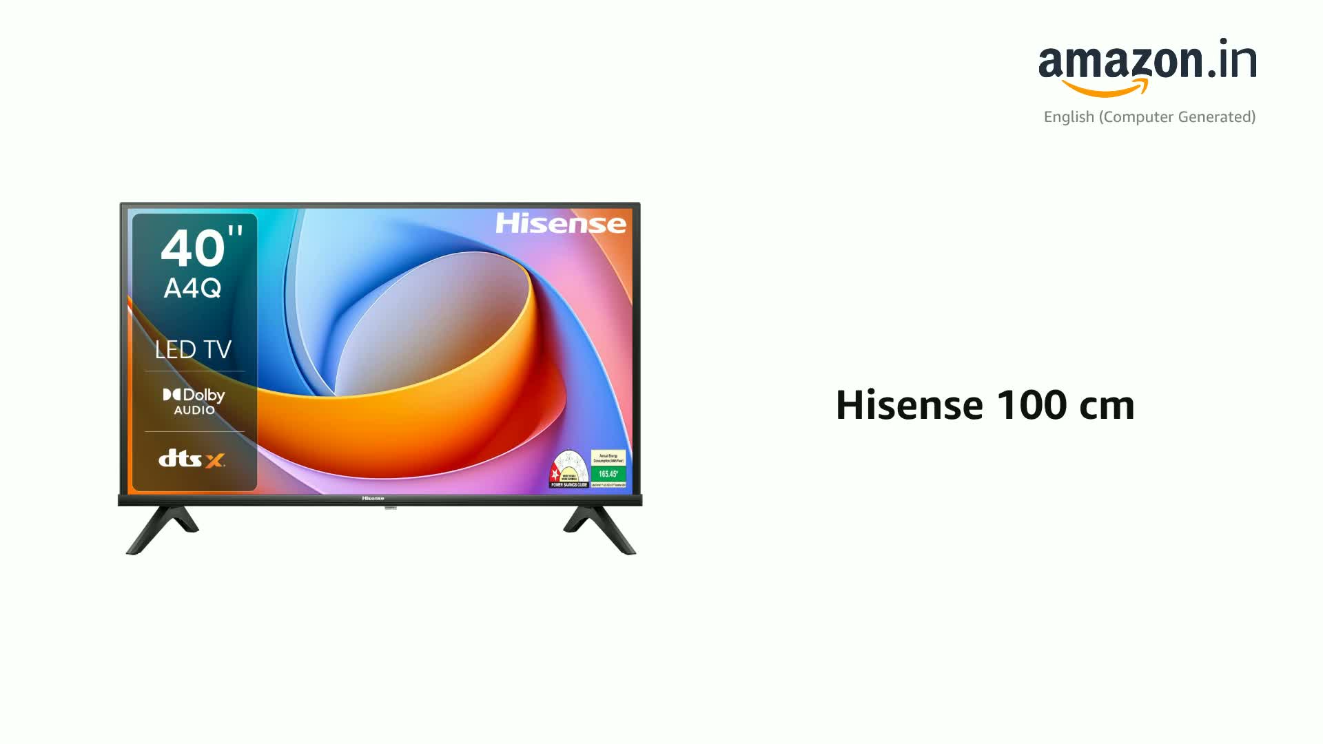 Hisense 100 cm (40 inches) A4Q Series Full HD Smart TV 40A4Q