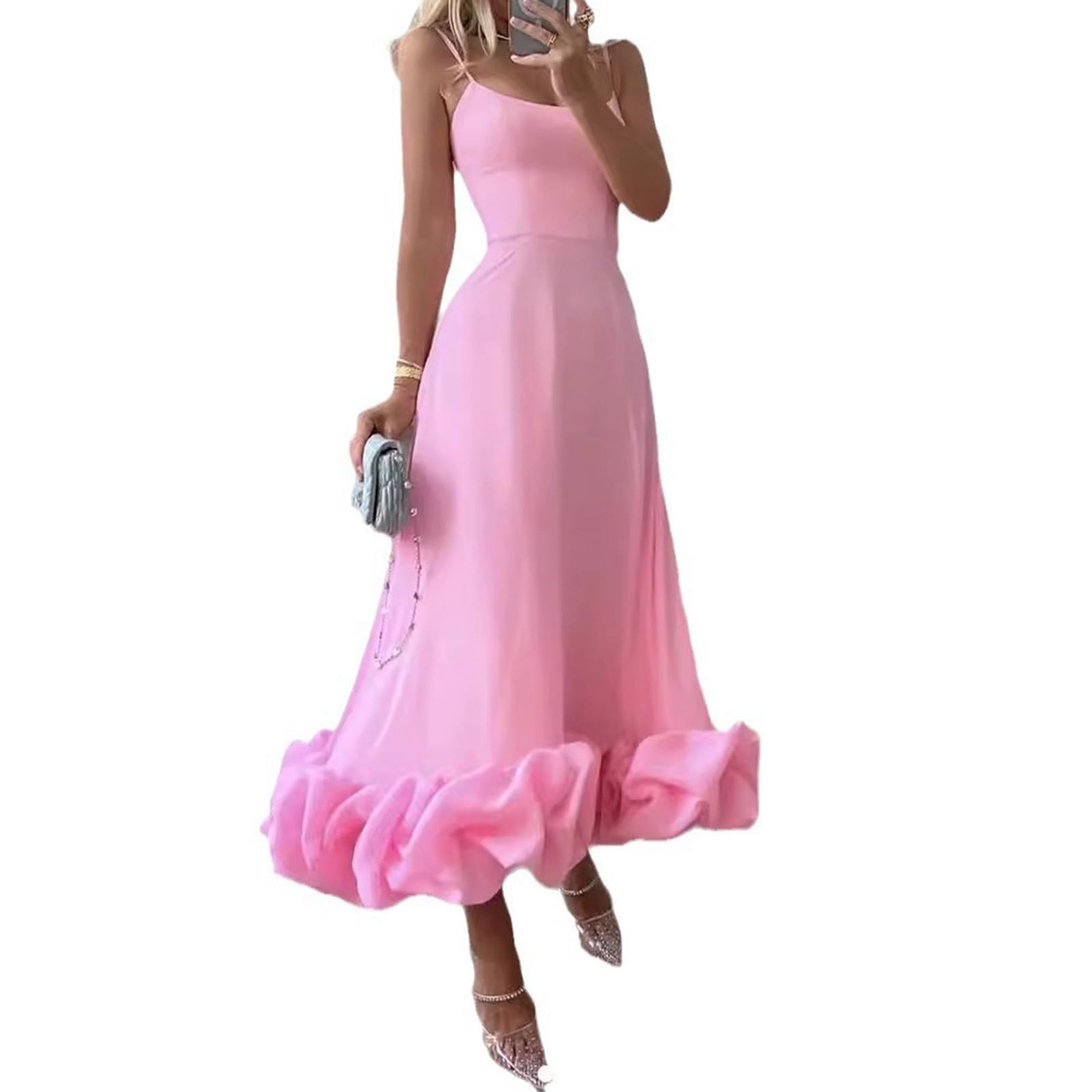 Robe Demoiselle d'honneur Femme Grande Taille Été D'été De Soiree Chic Et Elegant Robes Femmes D Women's Dress Boheme Longue Plage À Bretelles Ete Courte Ceremonie Fluide Summer Tunique Blanche