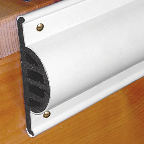 Taylor Made Products Commercial Grade Double Molded Dock Edging White Side Gard, 10′ Coil Dock