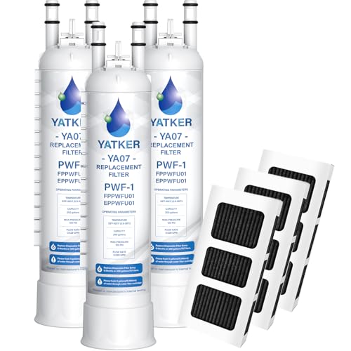 Image of FPPWFU01 & PAULTRA2 Water & Air Filter replacement Combo (3+3 Pack) | Compatible with Frigidaire FPPWFU01, PurePour PWF-1, EPPWF01 and PureAir Ultra II PAULTRA2 Water & Air Filter