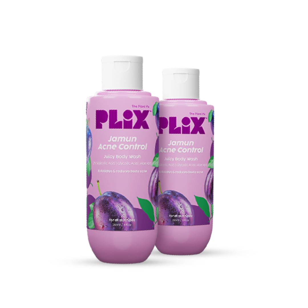 PLIX - THE PLANT FIX PLIX Jamun 2% Salicylic Acid Body Wash For Body Acne | Paraben & Silicones Free | Deeply Exfoliating | Prevents Back Acne, Exfoliates Dead Skin Cells & Moisturizes Skin | 236ml