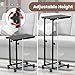 Tangkula Rolling Height Adjustable C Table, Mobile End Table with Detachable Wheels, Side Basket and Bottom Mesh Storage, Space-Saving Slide Under Sofa Table for Living Room Bedroom