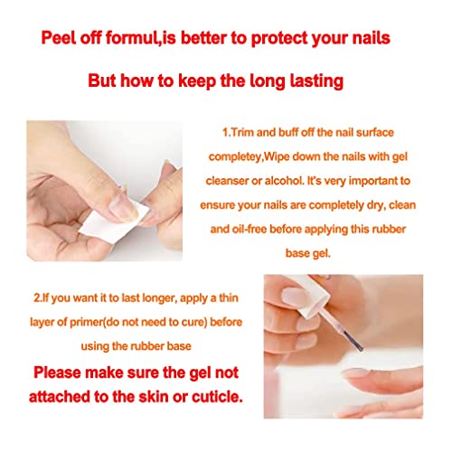 Fannest Milky White Gel Nail Polish,Rubber Builder Bs,Brush Ase Gel For Nailon Extension/Strengthen Gel Polish,Rubber Gel For Nails(Cream) #TOP2