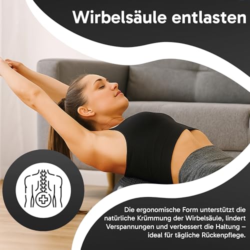 Retoo Ballsitzkissen mit Pumpe, Balancekissen 33cm, Luftkissen Sitzkissen Rückenschmerzen, Stärkung der Muskulatur, Verbesserung der Körperhaltung, Büro Zuhause Fitness, Schwarz