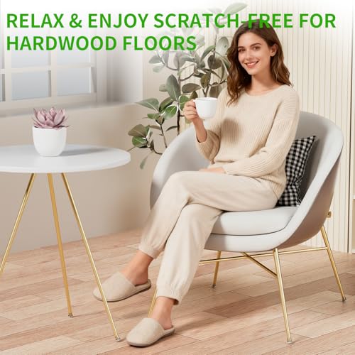 Image of 24PCS Silicone Chair Leg Floor Protectors for Hardwood Floors Fit:0.75-1.1 inch | Round Felt Furniture Pads Rubber Chair Leg Caps, Bar Stool Leg Floor Protectors, Anti-Scratch & Reduce Noise, Clear