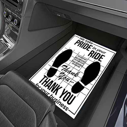 50Pcs White Car Paper Floor Mats Protective Auto Floor Mat,Disposable Paper Floor Mats For Cars Auto Vehicles Automotive,Printed With Cute Footprint Paper 15.7''X 19.7'' #TOP4