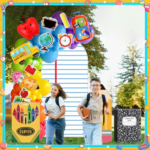 Decoraciones gigantes para fiestas escolares con 92 piezas y temática colorida 5
