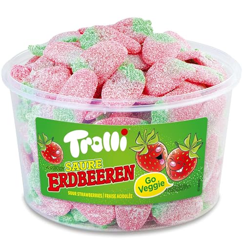 Trolli Dosen Diverse Sets 1er 2er 3er 4er Set Büro Party Mischpaket Grosspackung 1x Saure Erdbeeren & 1xHLKauf-Block