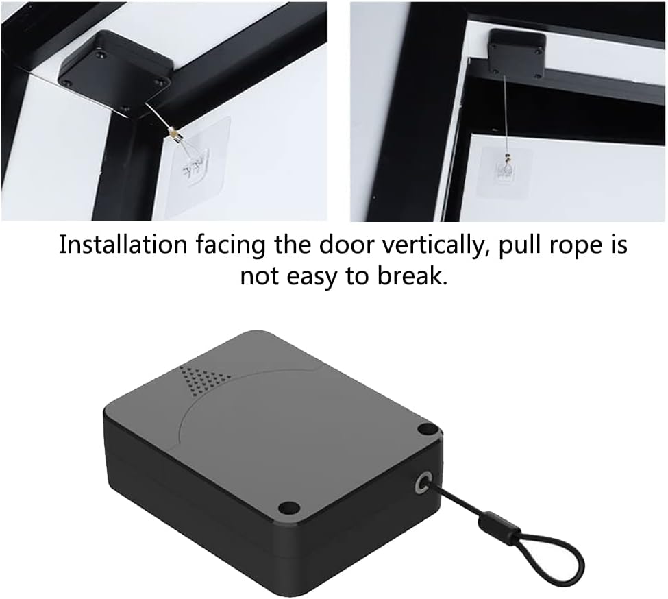 1200G Punch-Free Automatic Sensor Door Closer, Multifunctional Auto Door Closer with Drawstring