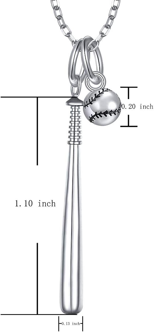 S925 Sterling Silver Softball Basketball Baseball Volleyball Pendant Necklace for Men Boy Women Girl - Image 6
