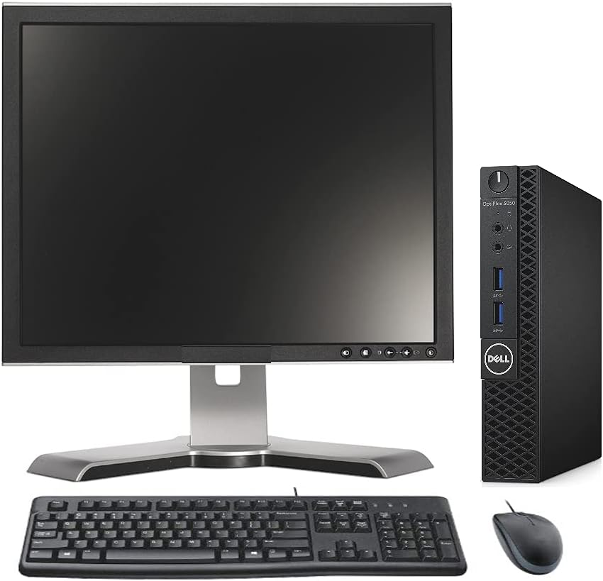 (Renewed) Dell Intel Core i3-6th Gen (43.18 cms) 1398 x 780 Desktop(8 GB RAM/ 512GB SSD/Windows 10 Pro, MS Office/Intel Integrated Graphics,17 inchesMonitor,Black) Optiplex 3050 Tiny