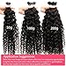 24 Inch Itip Hair Extensions Kinky Curly Pre Bonded Microlinks Human Hairs Extension Stick I Tip Hair Bundles Curly Keratin Hair Extension 1B Black Color for Women Professional Salon Hair 50g 50Stands