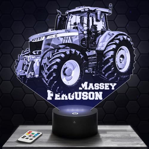 Lampephoto.fr Bedside lamp - Massey .F Tractor Agricultural 3D LED Illusion Night...