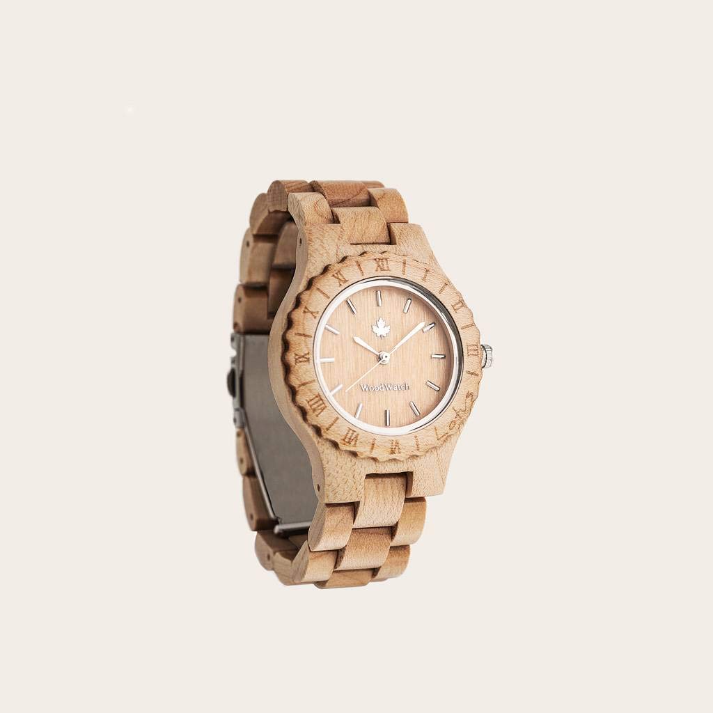 WoodWatch Lotus Maple Drewniany zegarek damski na rękę, drewniany zegarek na rękę, jakość premium, drewniany zegarek dla kobiet, produkt przyjazny dla środowiska, 1 drzewo na każdy zegarek,