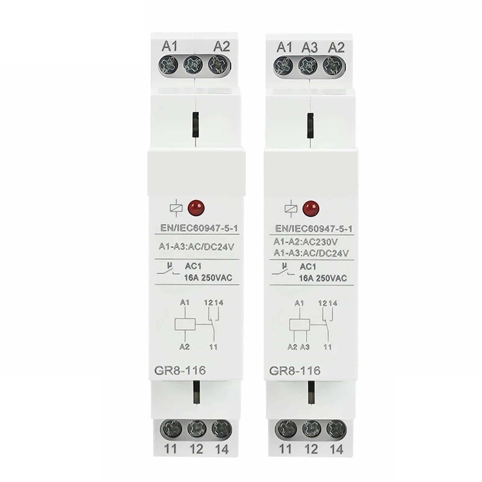 Relais intermédiaire GR8-116 ACDC12V pour tableau électrique industriel - 4