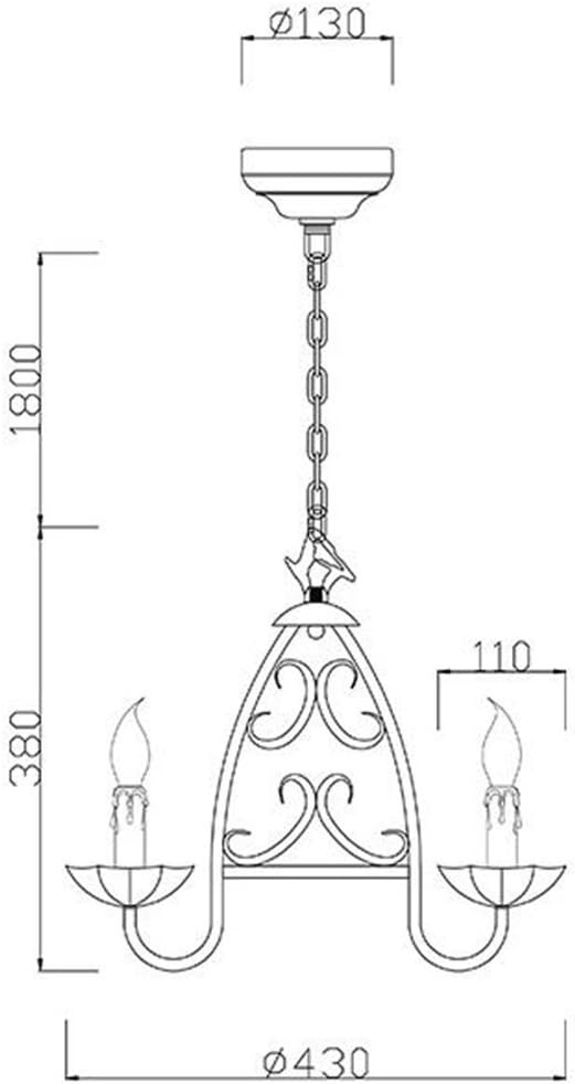 NZDY IJzeren Lamp Rustieke Vintage Kroonluchter Restaurant Woonkamer Slaapkamer Lamp photo 2