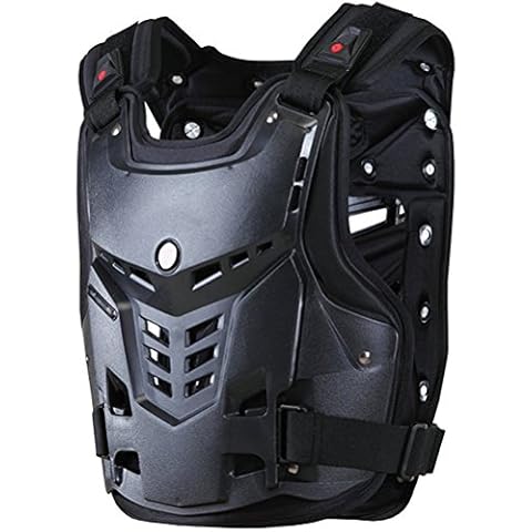 TINTON LIFE Knight Equipment Motocross Motorcycle Adult Chest Protector Vest Protector (Black) Cover