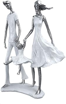 Knick Knacks Resin Family Statues Figurines for Decoration A Family of Three