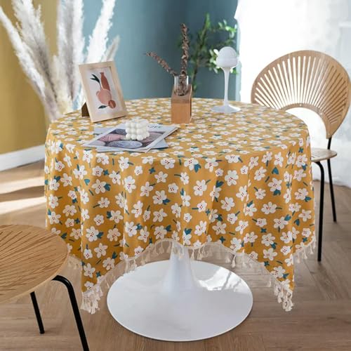 Nappe de table à thé jaune festive pour sublimer vos repas de Noël et réceptions - 8