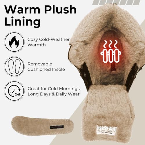 Image of Mishansha Men's Waterproof Snow Boots, Insulated Winter Hiking Boots
