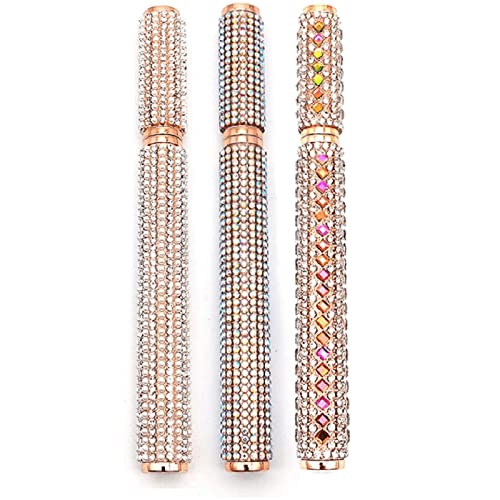 HYZSM 3Pcs Glue Free Self-Adhesive Diamond Eyeliner,Lash Glue Eyeliner Pen, 2 In 1 Eyeliner and Lash Adhesive, Diamond Eyeliner Pen, for Girls Eyelashes Makeup Cover