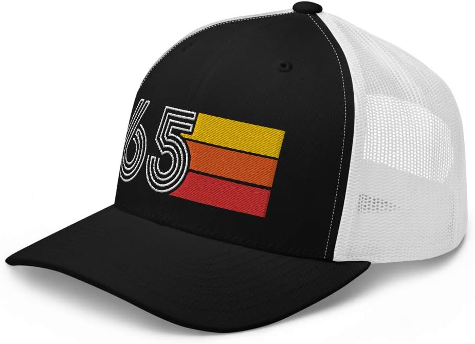 65 1965 Vintage Retro Trucker Cap 60th Birthday Embroidered Unisex Hat Gift