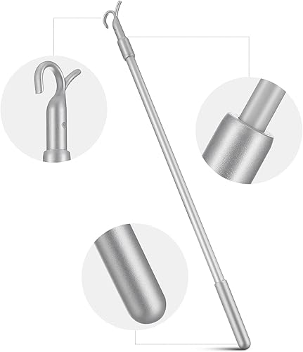 Miniatura 5 de Cabilock Varita de metal ciega para persianas verticales, aleación de aluminio, gancho de varilla de repuesto, accesorio de cortina para fácil