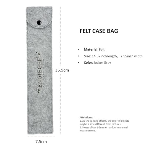 ENGIEGEE Bolsa de presente de feltro para instrumento de gravação descendente soprano ou flauta musi