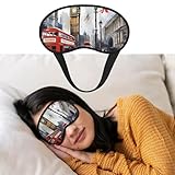 Máscara de ojos para dormir, transpirable, con bloqueo de luz, antifaz para dormir de Londres, suave, cómoda, para hombres y mujeres, cubierta de ojos para siesta en casa