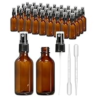 KEYWING 36 Pack Small Amber Glass Spray Bottles for Essential Oils, 2oz Empty Fine Mist Mini Spray Bottles, Refillable Containers for Hair, Travel, Plants, Cleaning, Skin Care